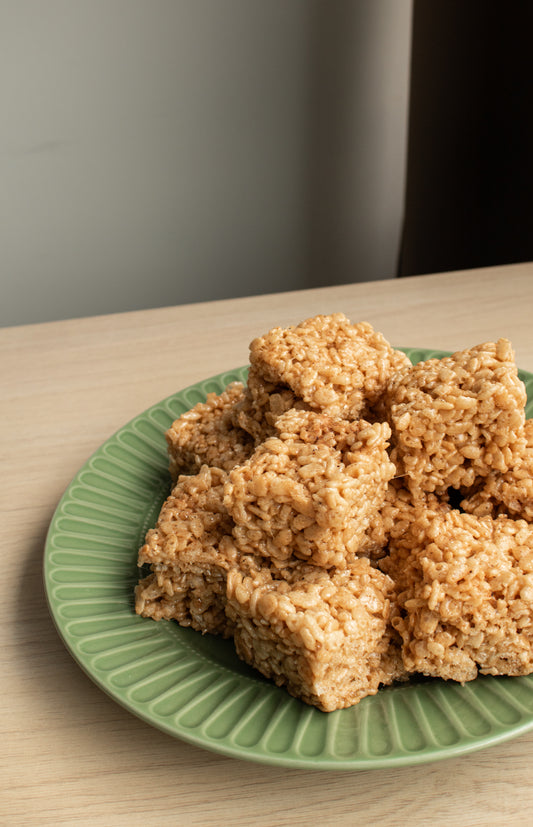 Eggnog Latte Rice Krispie Squares